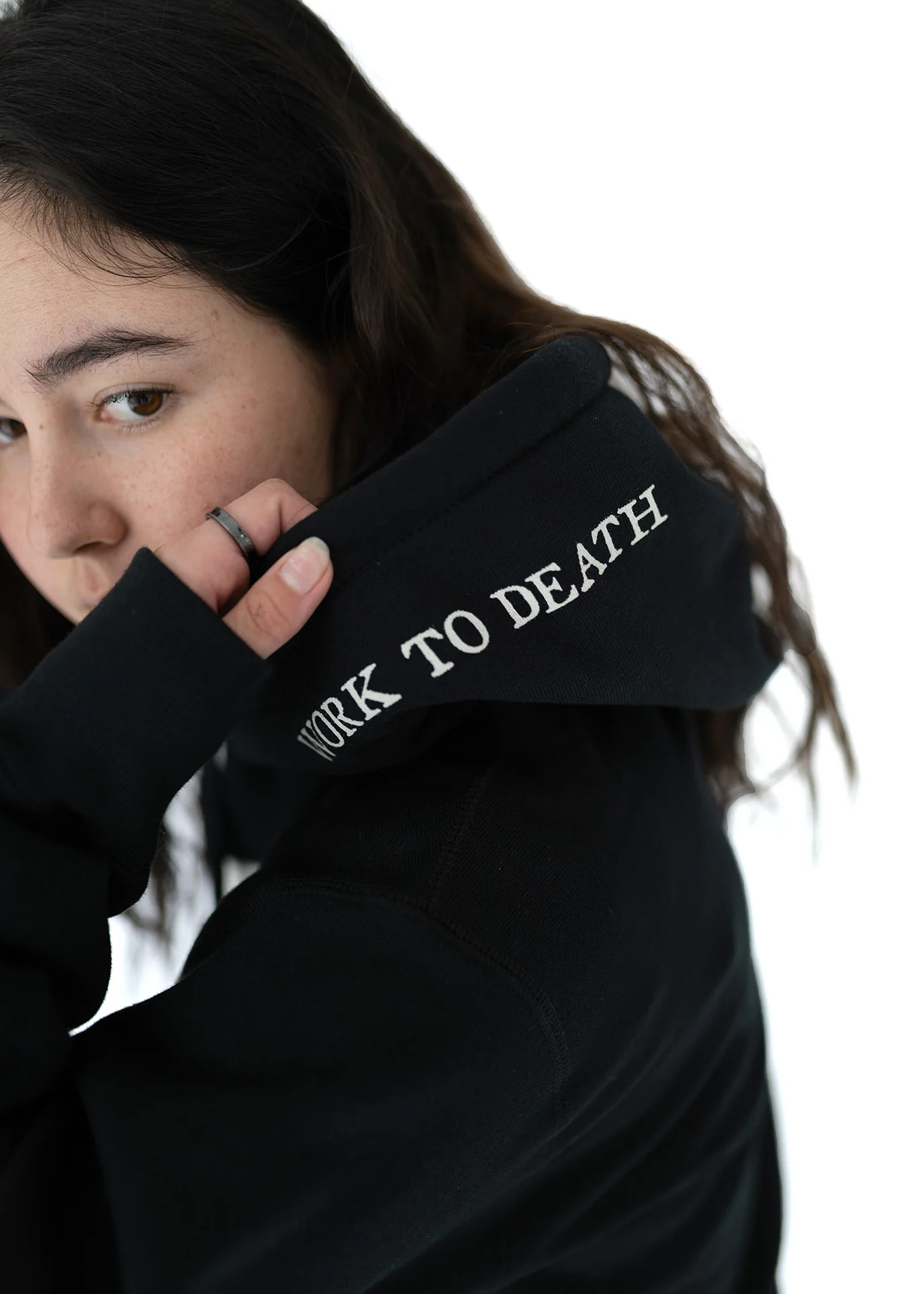 Work To Death - Heavyweight Hoodie - Image 3