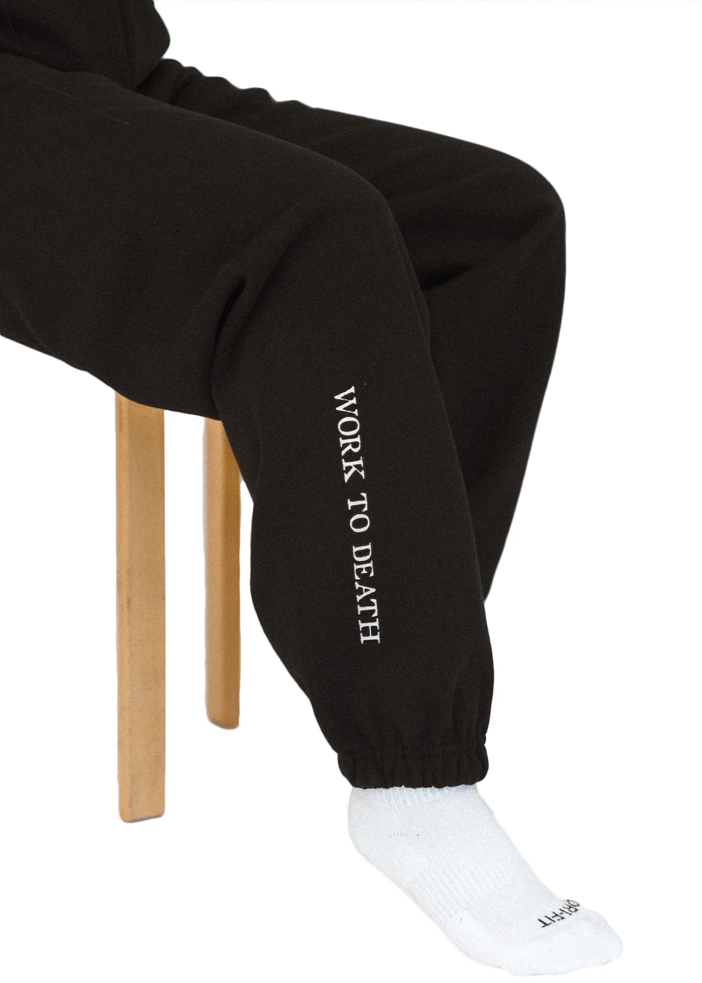Work To Death Sweatpants - Black - Image 3